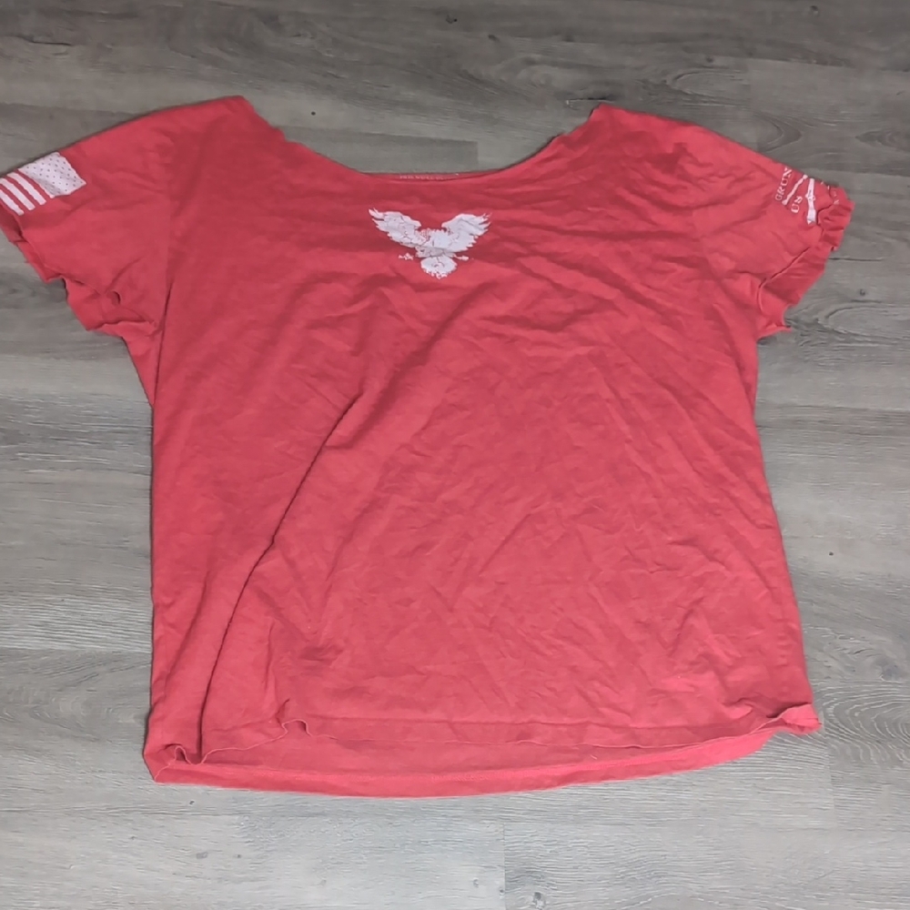 Women's Red Graphic T-Shirt